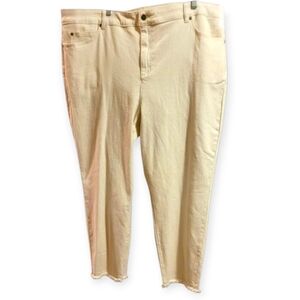 Vince Camuto Women's Ankle Jeans in Cream Size 24W NWT Waist 46 In 35